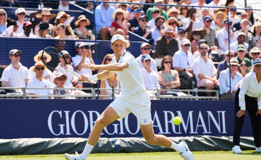 Jannik Sinner al torneo di Esibizione Giorgio Armani Tennis Classic 2026
