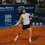 Andrea Pellegrino colpisce il dritto al Challenger di Perugia