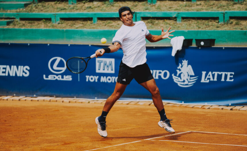 Henrique Rocha colpisce il dritto al Challenger di Perugia