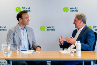 Ross Hutchins, CEO di World Tennis con il presidente di World Tennis, David Haggerty