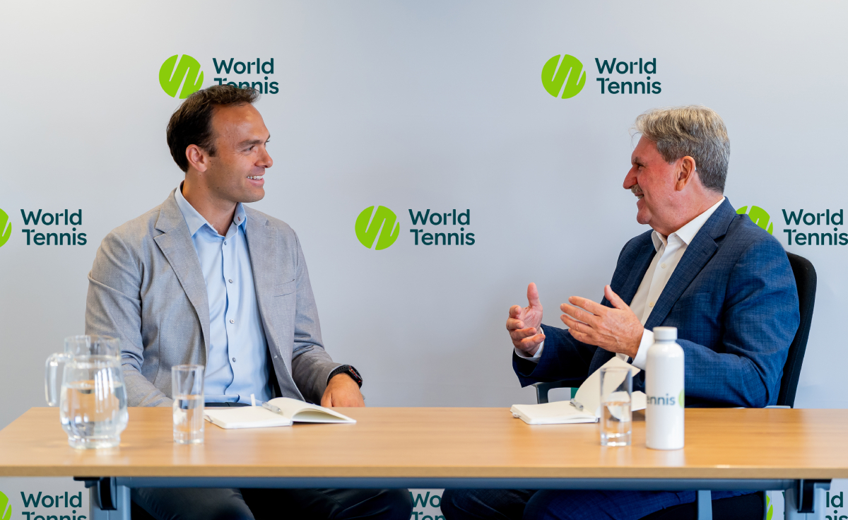 Ross Hutchins, CEO di World Tennis con il presidente di World Tennis, David Haggerty