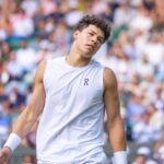 Ben Shelton nel torneo di Wimbledon 2025