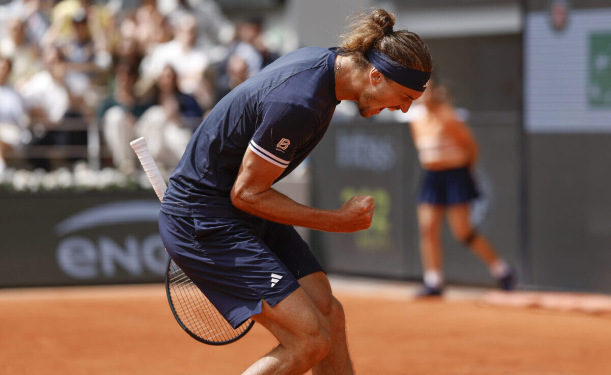 Alexander Zverev in azione a Wimbledon 2026