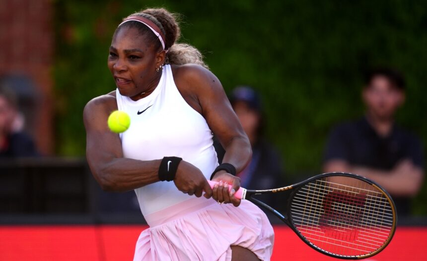 Serena Williams in azione al WTA 500 Queen's 2026