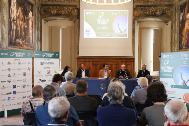 La presentazione nella Sala dei Giudici di Palazzo della Loggia degli Internazionali femminili di tennis BCC Brescia - Foto Felice Calabrò