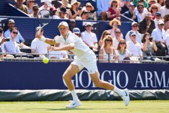 Jannik Sinner al torneo di Esibizione Giorgio Armani Tennis Classic 2026