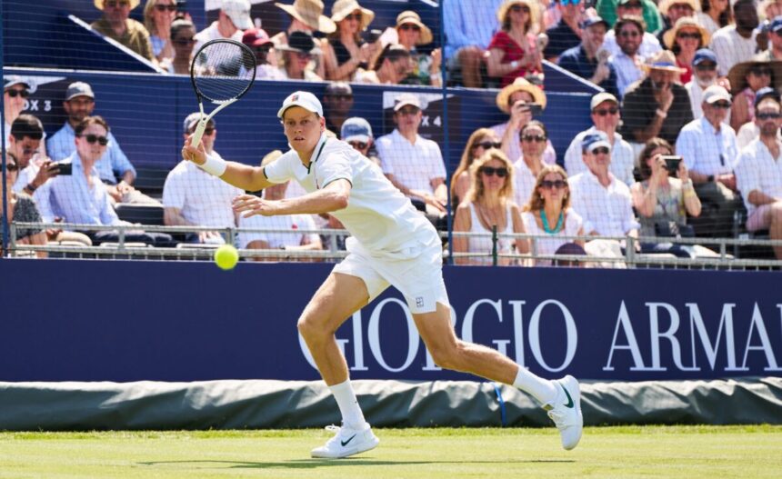 Jannik Sinner al torneo di Esibizione Giorgio Armani Tennis Classic 2026
