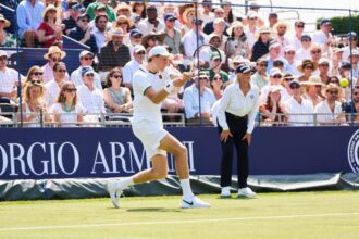 Jannik Sinner al torneo di Esibizione Giorgio Armani Tennis Classic 2026