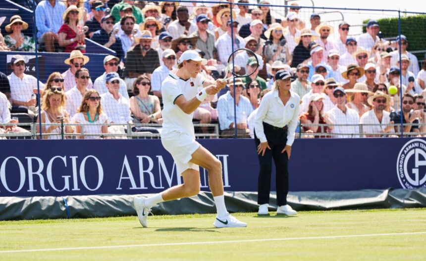 Jannik Sinner al torneo di Esibizione Giorgio Armani Tennis Classic 2026