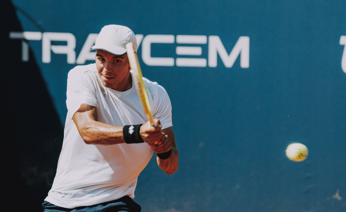 Andrea Guerrieri impegnato al Challenger di Olbia 2025