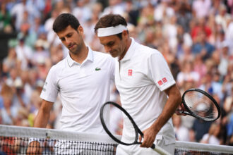 Roger Federer e Novak Djokovic a Wimbledon 2019