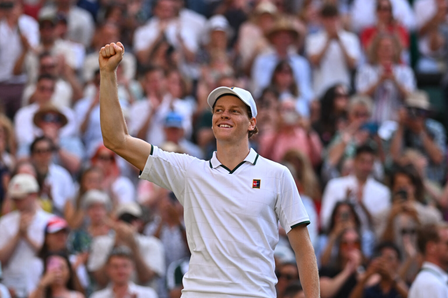 Jannik Sinner nel torneo di Wimbledon 2026