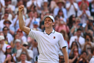 Jannik Sinner nel torneo di Wimbledon 2026
