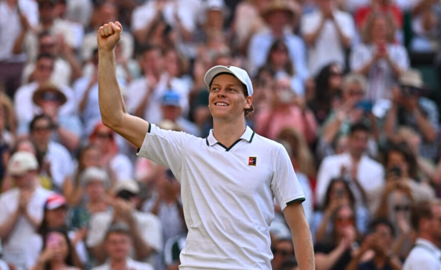Jannik Sinner nel torneo di Wimbledon 2026