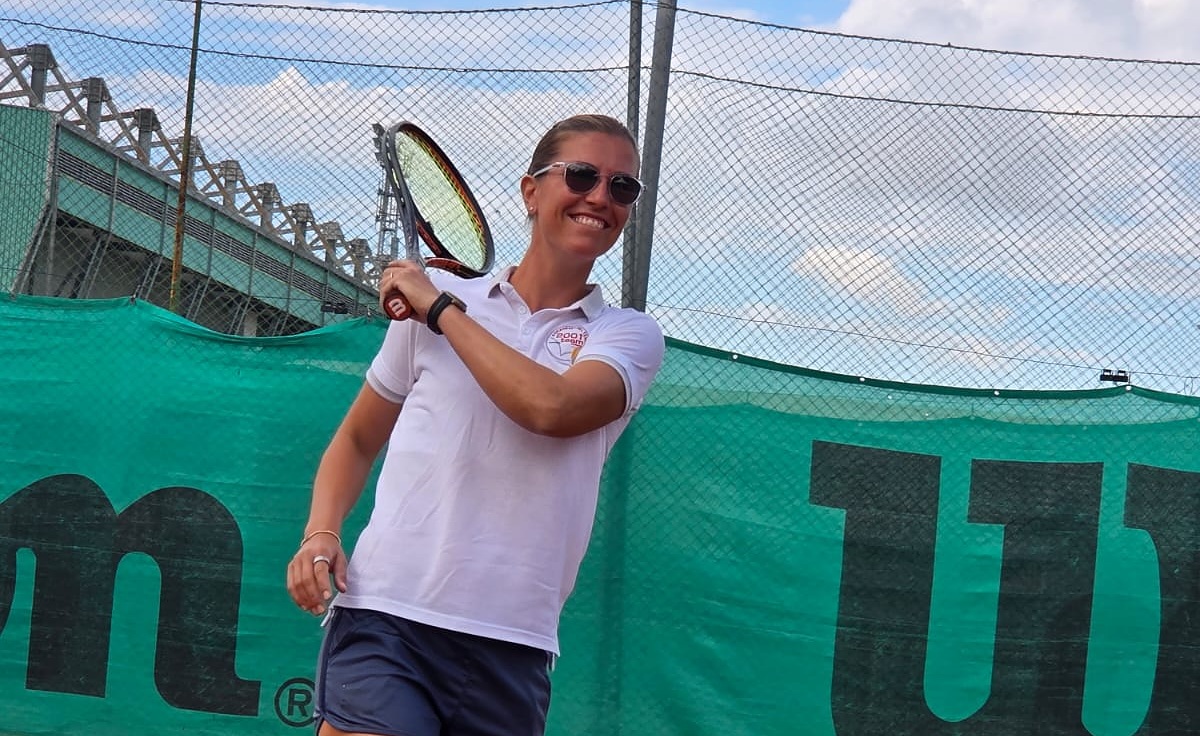 Gaia Sanesi in campo al circolo Plebiscito di Padova