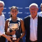 Olivia Conticello durante la premiazione dei Campionati Italiani Under 14