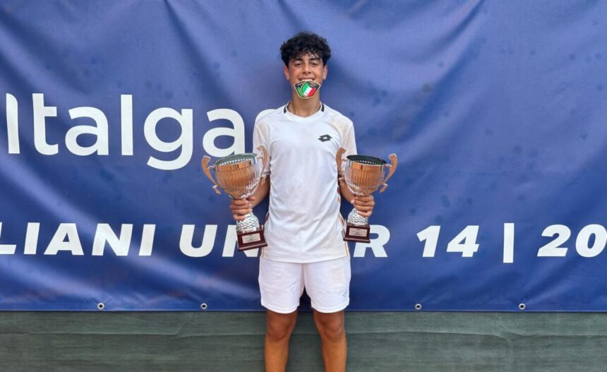 Giovanni Di Leva ai Campionati italiani under 14 di singolare maschile