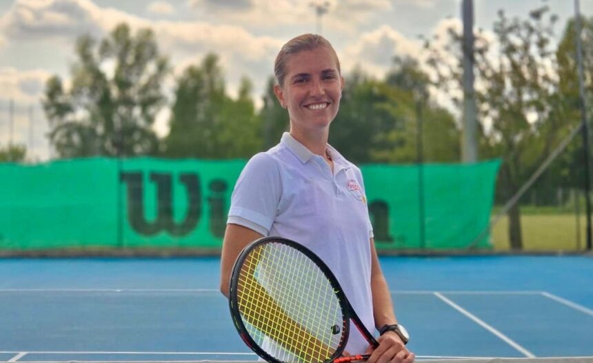 Gaia Sanesi in campo al circolo Plebiscito di Padova