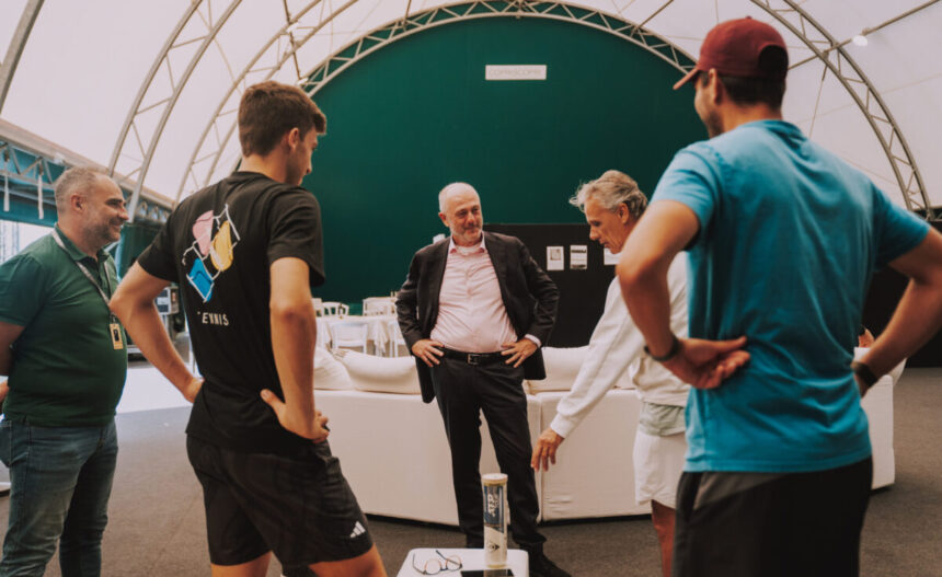 Angelo Binaghi, Luca Nardi e il suo team al Challenge di Olbia 2026